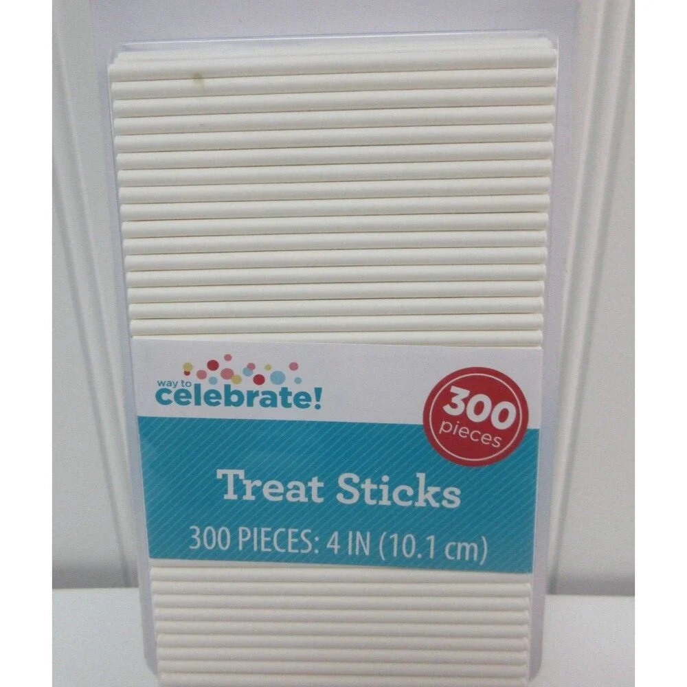 Treat Sticks Cake Pop Lollipop Sticks for Baking Candy 300pcs Way to Celebrate!
